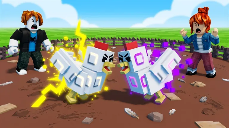 PIT battle arena in Roblox Grow a Chicken Fighter